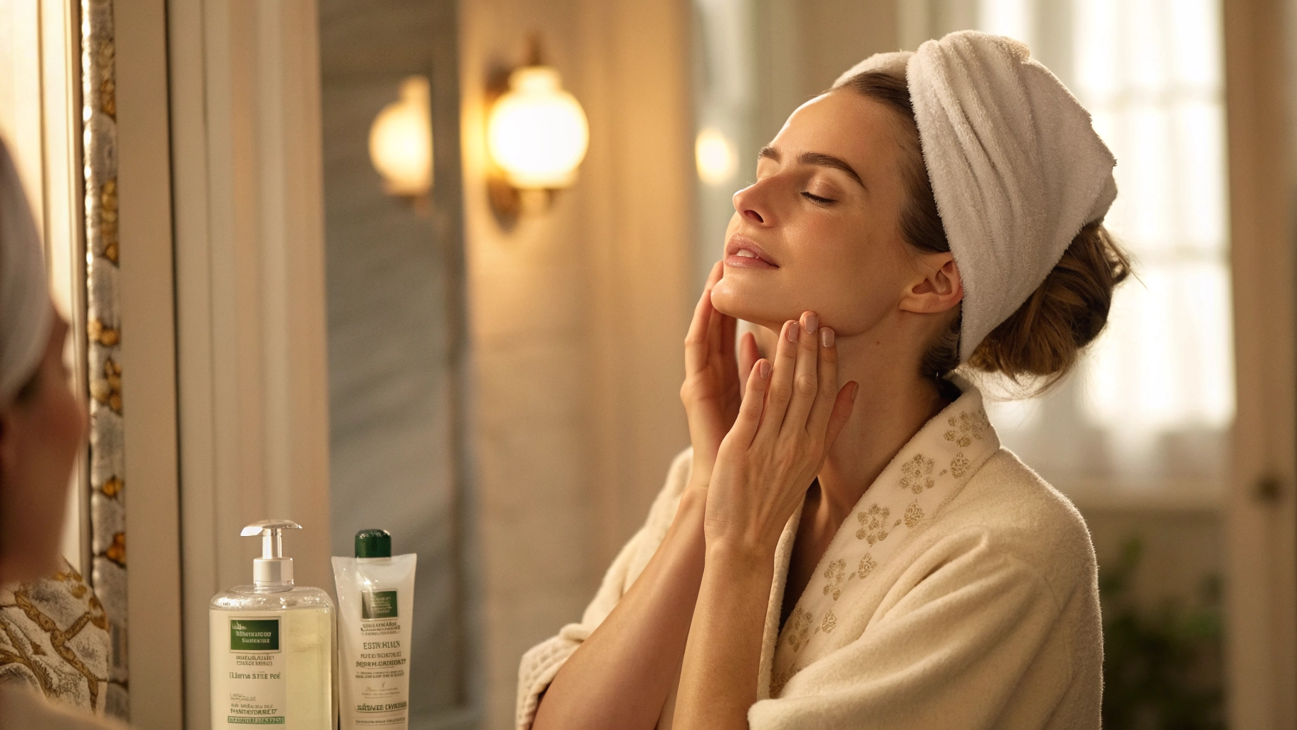 Double cleansing skincare routine