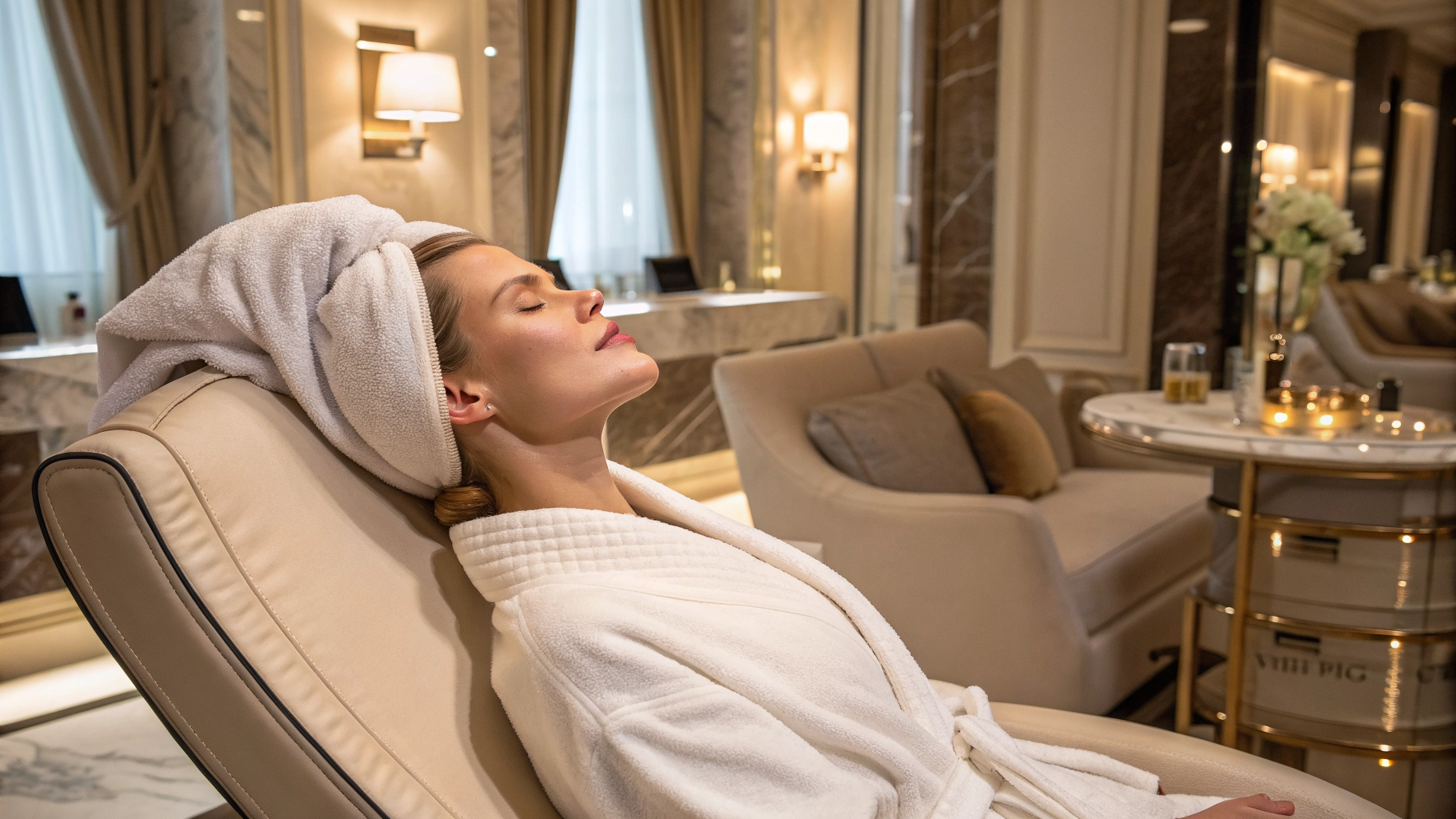 Professional salon facial treatment